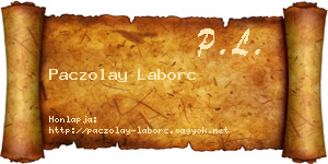 Paczolay Laborc névjegykártya
