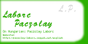 laborc paczolay business card